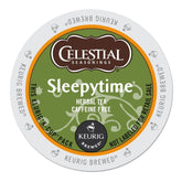 Celestial Seasonings Sleepytime K-Cup pods front view for caffeine-free relaxation