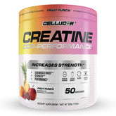 Cellucor Creatine Powder Fruit Punch bottle showcases 5g serving for strength and endurance