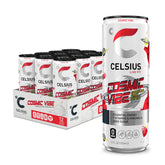 Celsius Cosmic Vibe can with sparkling fruit punch for on-the-go energy.