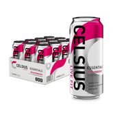 CELSIUS Essentials Sparkling Dragonberry bottle ready for workouts and focus.