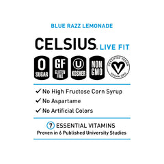CELSIUS 12-pack image emphasizes convenient energy for workouts and daily routines.