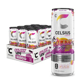 Celsius Galaxy Vibe can front with vibrant design for on-the-go energy.