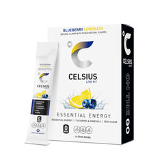 CELSIUS On-The-Go Blueberry Lemonade packaging for portable energy