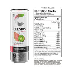 Celsius Sparkling Kiwi Guava can for on-the-go energy in a 12-pack.