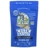 Celtic Sea Salt light grey pouch front view, ideal for everyday seasoning at the table.