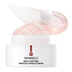 Centellian 24 Madeca Mela Capture ampoule bottle showing radiant packaging for brightening potential