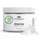Centenarius Nutrition glycine powder jar for post-workout recovery potential