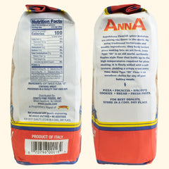 Dough being stretched for pizza using Cento Anna 00 flour