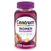 Centrum MultiGummies Women bottle with cherry, berry, and orange flavors for everyday wellness.