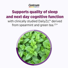 Centrum Restful Sleep tablets close-up for nightly menopause support.