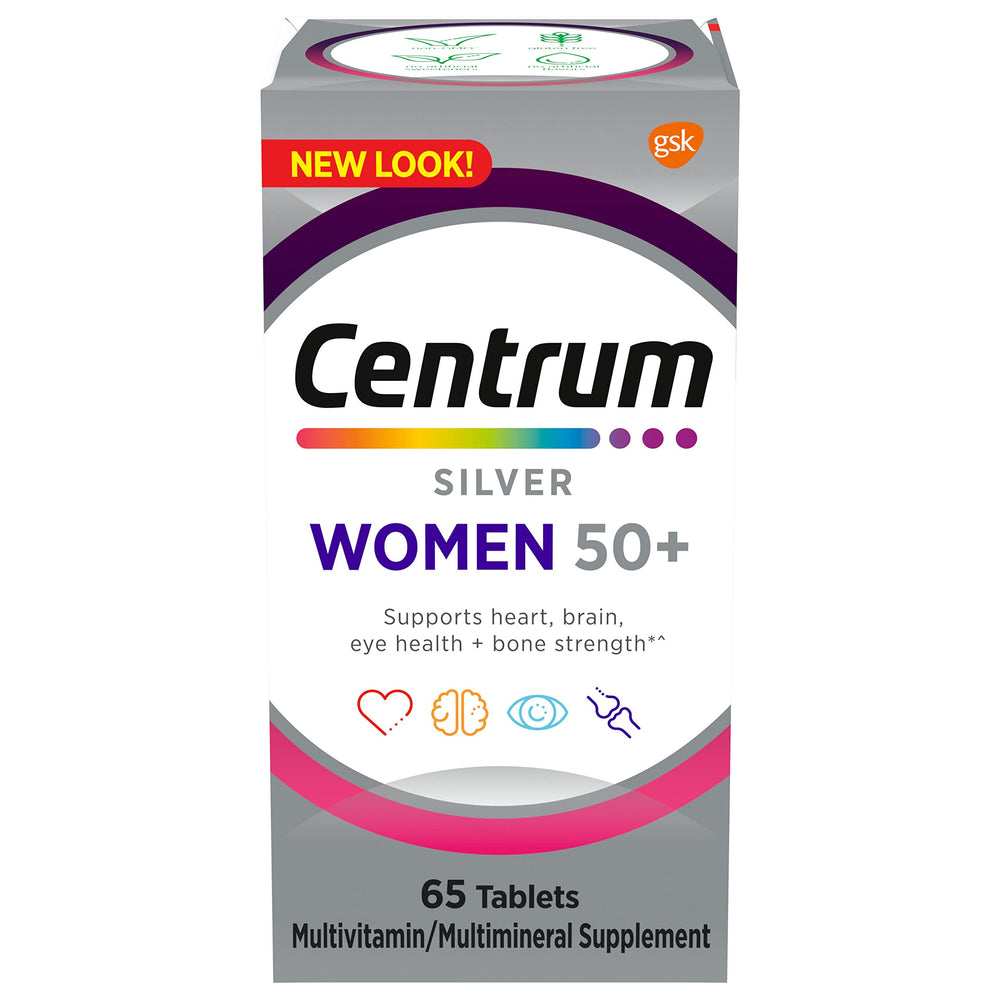 Centrum Silver Women bottle front for daily nutritional support.