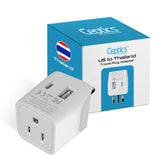 Ceptics Thailand travel plug Type O in a compact, pocket-friendly size for easy packing.
