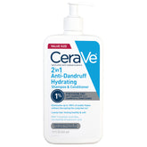 CeraVe 2in1 hydrating anti-dandruff shampoo bottle with color-safe design.