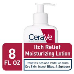 CeraVe Anti Itch Lotion label close-up with Pramoxine and ceramides.