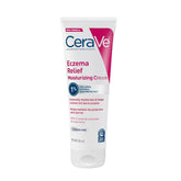 CeraVe Eczema Relief Cream jar shows soothing formula for dry, itchy skin.