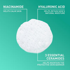 CeraVe Foaming Cleanser applied to the face during daily routine