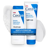 CeraVe Gentle Hydrating Shampoo bottle showing ceramides for moisture