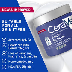 Ceramides restore the skin barrier in CeraVe Healing Ointment.