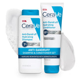 CeraVe Hydrating Anti-Dandruff Shampoo bottle highlights 1% zinc pyrithione for flake control