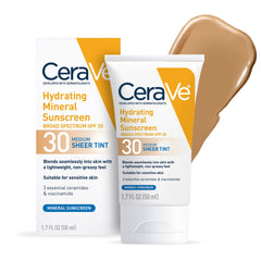 Cerave Hydrating Sunscreen Sheer Tint bottle with SPF 30 protection