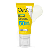 Cerave Invisible Mineral Sunscreen bottle for on-the-go protection.