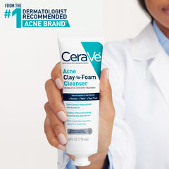 CeraVe Kaolin clay image illustrating oil absorption for clearer pores