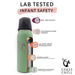 CERES CHILL OG outer chamber warming feature allows safe milk warming before feeding.