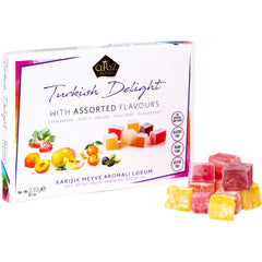 Çerez Pazarı Turkish Delight assortment in 8 oz gift box, ideal for sharing.