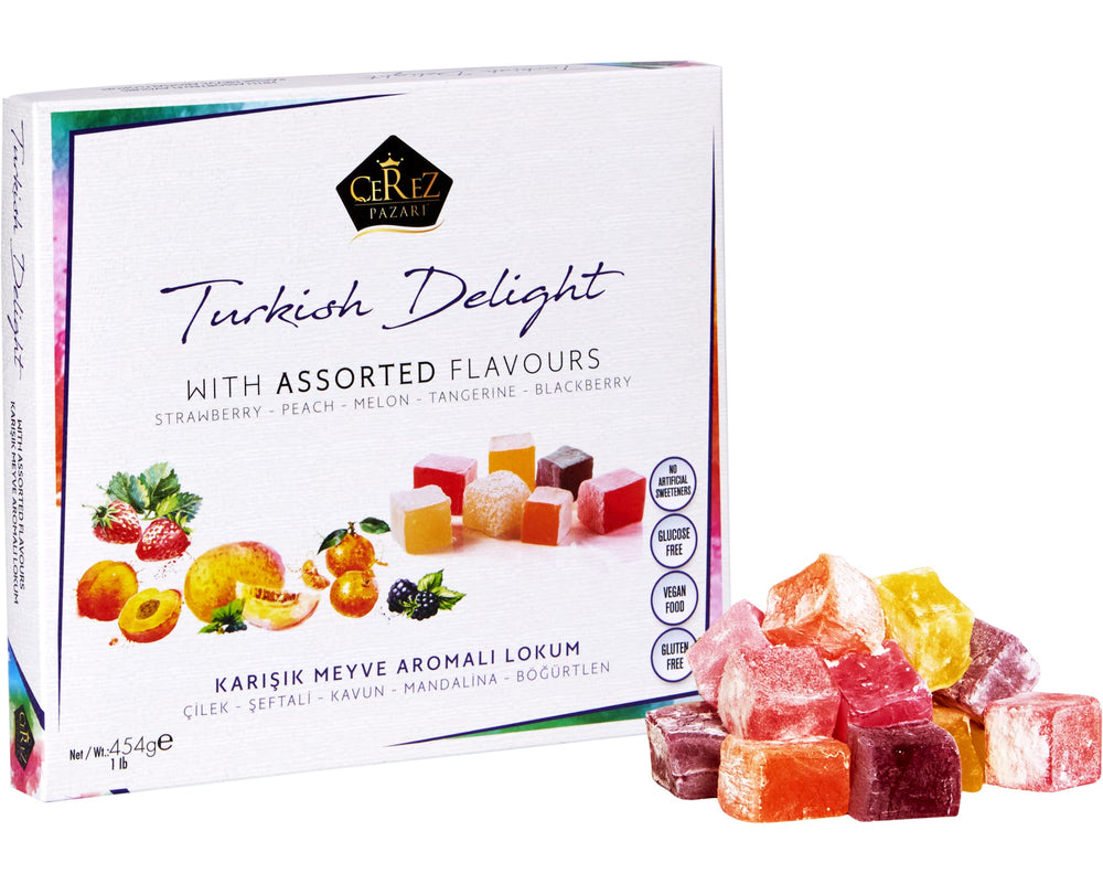 Cerez Pazari Turkish Delight assortment pieces for sharing
