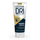 Certain Dri antiperspirant hand lotion front packaging, fragrance-free for daily use