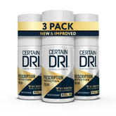 Certain Dri prescription-strength roll-on bottle offers up to 72 hours of dryness