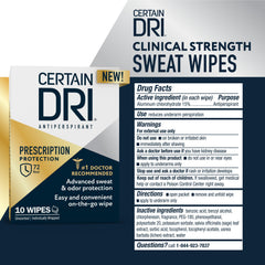 Certain Dri wipes offer odor control for all-day confidence.