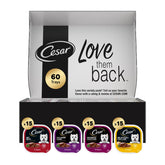 Cesar variety-pack trays offer quick, convenient meals for dogs.