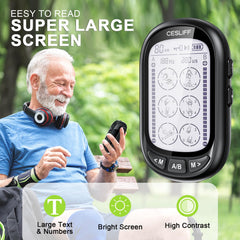 CESLIFF dual-channel TENS independent channels let you customize intensity.