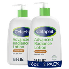 Cetaphil Advanced Radiance Lotion bottle showing rich hydration for dry skin