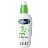 Cetaphil Daily Hydrating Lotion bottle demonstrates a lightweight, oil-free formula for all-day hydration.