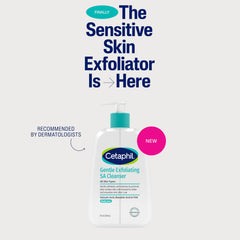 Cetaphil Gentle Exfoliating SA Cleanser highlights salicylic acid for gentle exfoliation.