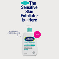 Texture closeup of Cetaphil Gentle Exfoliating SA Lotion with a light non greasy feel