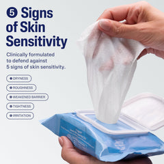 Cetaphil cleansing cloths dispense-top close-up showing easy access during workouts.