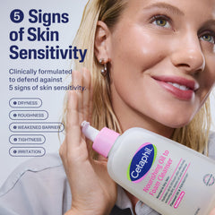 Cetaphil cleanser transforms from oil to foam for deep cleansing