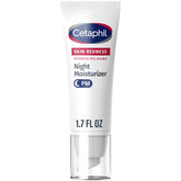 Cetaphil Redness Relieving Night Moisturizer bottle close-up showing fragrance free formula