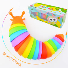 Cevioce slug toy 3D articulated parts allow easy wriggle play