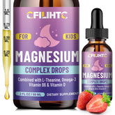 CFILIHTC Kids Magnesium Liquid Drops bottle with strawberry flavor for easy daily use.