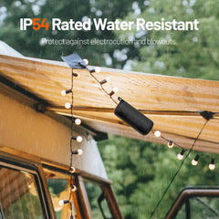 CFMASTER outdoor cord cover with string lights for safe installation.