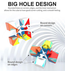 CFMOUR Speed Cube 3x3x3 stickerless design reduces wear while looking bright.