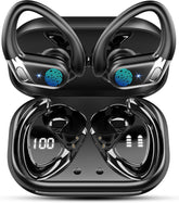 chalvh Earbuds with compact case and LED display for real-time battery status.