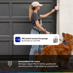 CHAMBERLAIN myQ two-way audio enables live conversations near the garage door