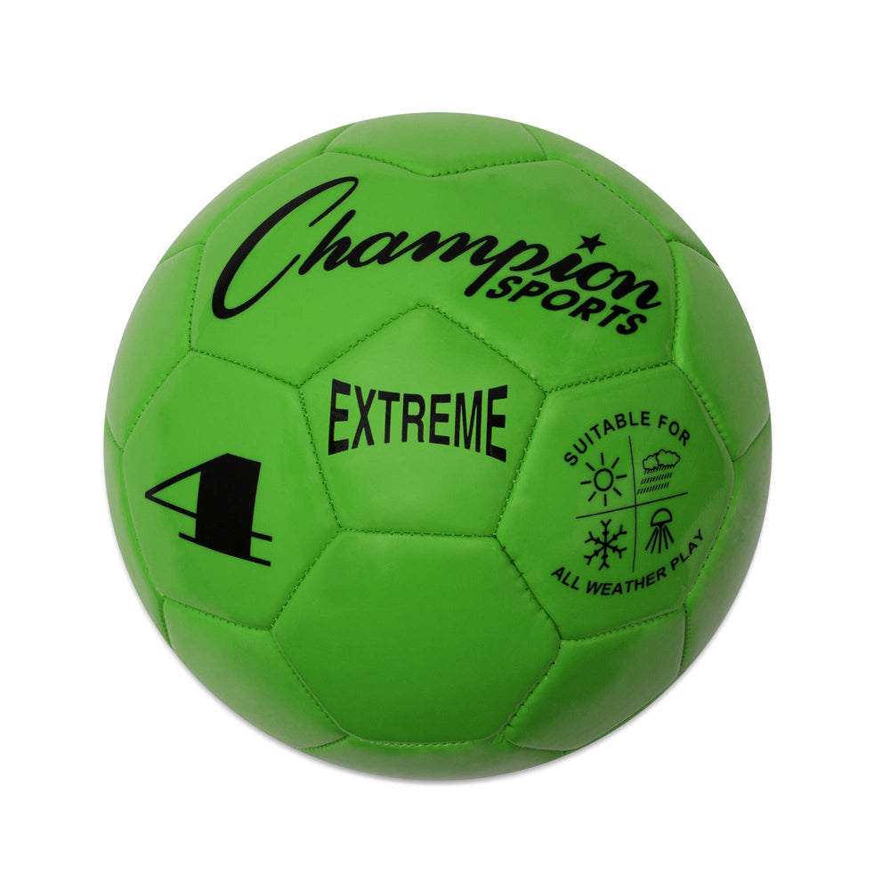 Champion Sports Extreme ball exterior in vibrant green offers durable, all-weather performance.