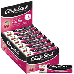 ChapStick Classic Cherry balm tube for everyday lip care.