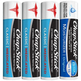 ChapStick Classic Medicated 3-pack packshot showing ready-to-use lip relief